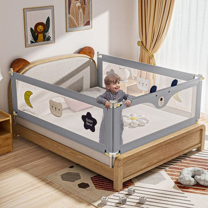 👶 Baby Bed Safety Rail Guard 🛡️ | Adjustable Breathable Bedside Protective Fence for Kids 🛏️