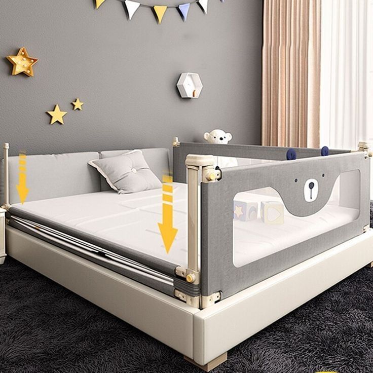 👶 Baby Bed Safety Rail Guard 🛡️ | Adjustable Breathable Bedside Protective Fence for Kids 🛏️