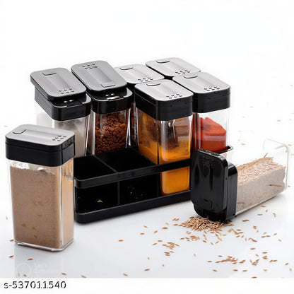 🧂 Sturdy Spice Storage Rack – 8 Jar Kitchen Organizer