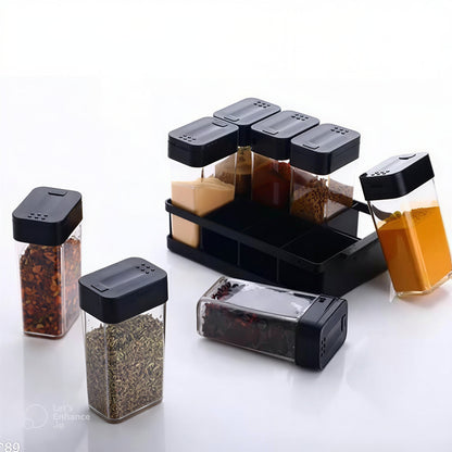 🧂 Sturdy Spice Storage Rack – 8 Jar Kitchen Organizer